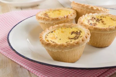 Egg custard tarts Stock Photos