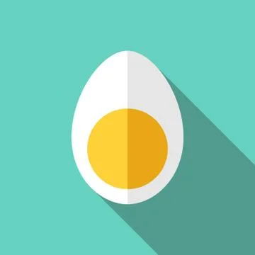 Egg cut in half Stock Illustration