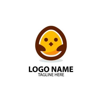 Egg cute logo design vector Stock Illustration