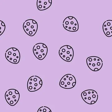 Egg dinosaur line vector seamless pattern sign Stock Illustration