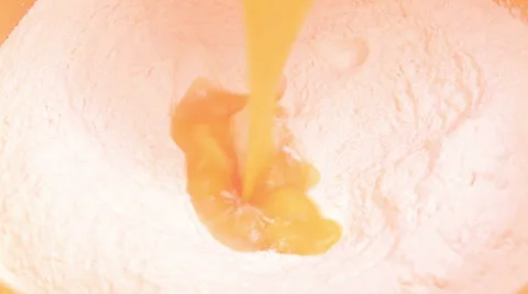 Egg dough making -  close up Stock Footage 35954234