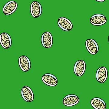 Egg drop soup chinese cuisine vector seamless pattern Illustrazione stock