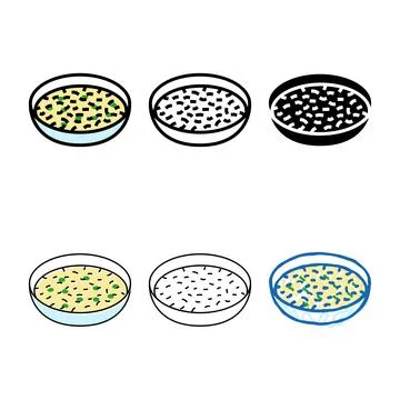Egg drop soup designs chinese cuisine color icon vector 库存插图