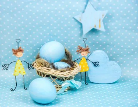 Egg Easter blue Stock Photos