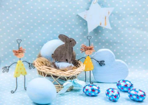 Egg Easter blue Stock Photos