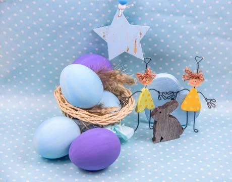 Egg Easter blue Foto stock
