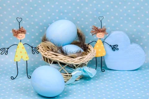 Egg Easter blue1 Stock Photos