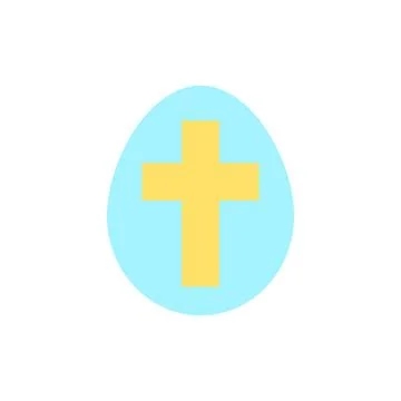 Egg Easter color icon. Simple color vector elements of religious holiday for ui Stockillustratie