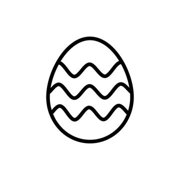 Egg Easter icon. Simple line vector elements of religious holiday for ui and ux Illustrazione stock