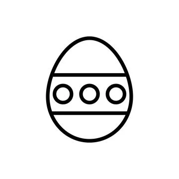 Egg Easter icon. Simple line vector elements of religious holiday for ui and ux Illustrazione stock