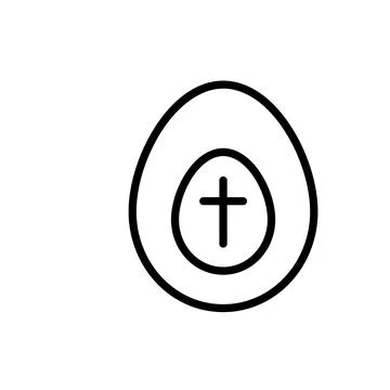 Egg Easter icon. Simple line vector elements of religious holiday for ui and ux Stock Illustration