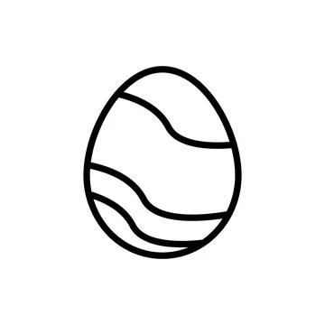 Egg Easter icon. Simple line vector elements of religious holiday for ui and ux Stock Illustration