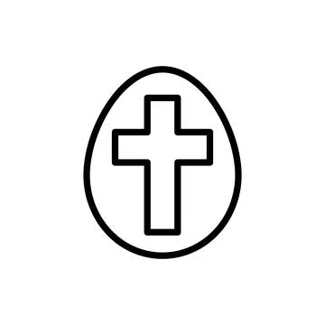 Egg Easter icon. Simple line vector elements of religious holiday for ui and ux Illustrazione stock