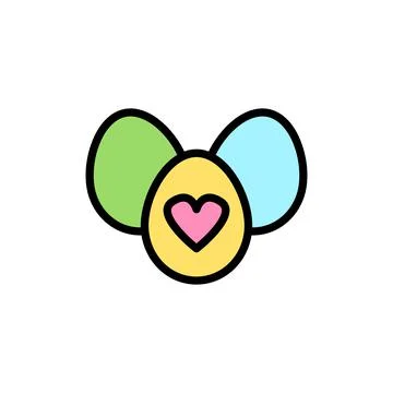 Egg Easter outline color icon. Simple outline color vector elements of religious Stockillustratie