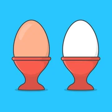 Egg In Egg Cup Vector Icon Illustration Stock Illustration
