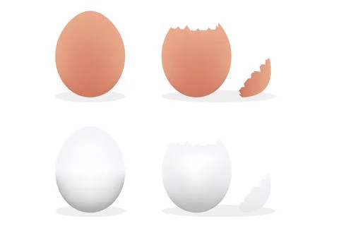 Egg, eggs, broken egg Stock Illustration