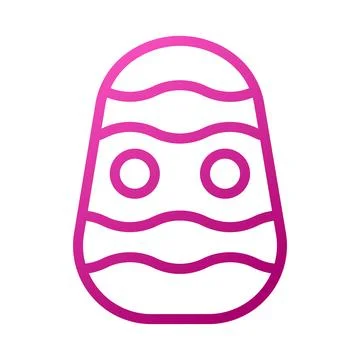 Egg Element gradient pink easter illustration Stock Illustration