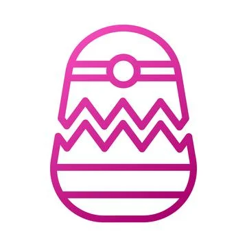 Egg Element gradient pink easter illustration Stock Illustration