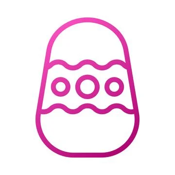 Egg Element gradient pink easter illustration Stock Illustration