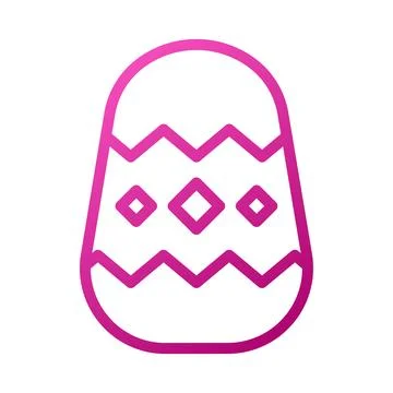Egg Element gradient pink easter illustration Stock Illustration