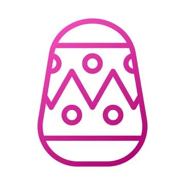 Egg Element gradient pink easter illustration Stock Illustration