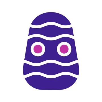 Egg Element solid blue pink easter illustration Stock Illustration