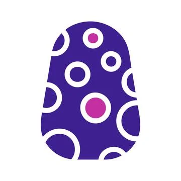 Egg Element solid blue pink easter illustration Stock Illustration