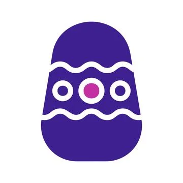 Egg Element solid blue pink easter illustration Stock Illustration