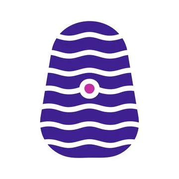 Egg Element solid blue pink easter illustration Stock Illustration