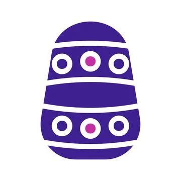 Egg Element solid blue pink easter illustration Stock Illustration