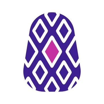 Egg Element solid blue pink easter illustration Stock Illustration