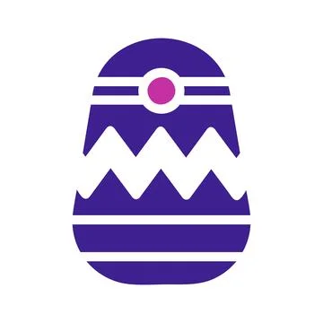 Egg Element solid blue pink easter illustration Stock Illustration