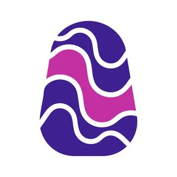 Egg Element solid blue pink easter illustration Stock Illustration