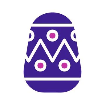 Egg Element solid blue pink easter illustration Stock Illustration