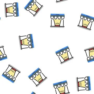 Egg factory conveyor vector seamless pattern Stock Illustration