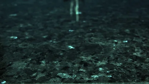 Egg falling on granit plate. Ultra slow motion hispeed 2000fps Stock Footage 93114137
