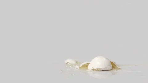 Egg Falls And Breaks Slow Motion Stock Footage 284738349