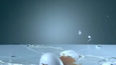 Egg falls down in slow motion and smashs - 05 - High Speed 1050fps Stock Footage 11612015