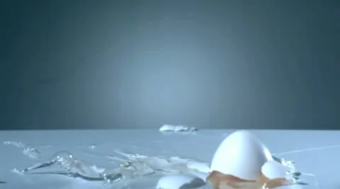 Egg falls down in slow motion and smashs - 07 - High Speed 1050fps Stock Footage 11612020