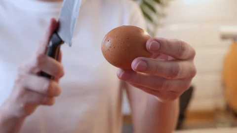 The egg falls into minced meat raw slow motion 库存影片 129241616