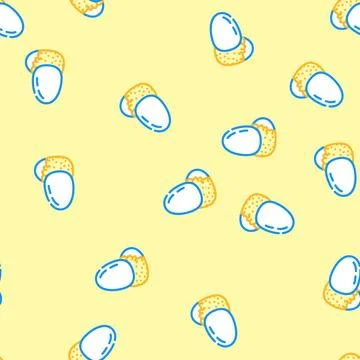 Egg farm hen vector seamless pattern Stock Illustration