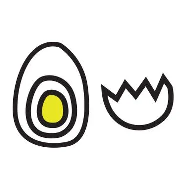 Egg flat illustration on white Stock Illustration