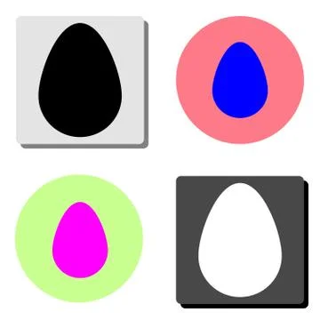 Egg. flat vector icon Stock Illustration