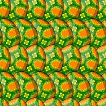 Egg Floral Curl Pattern Stock Illustration