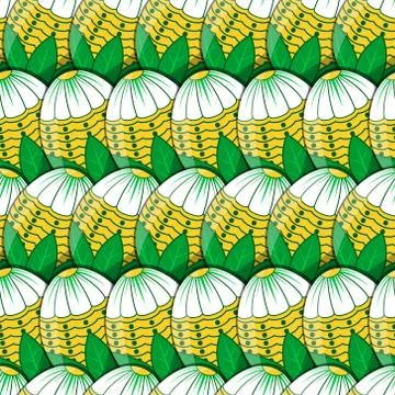 Egg Flower Pattern Stock Illustration