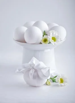 Egg with flowers. Easter Time Stock Photos