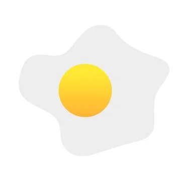 Egg food vector isolated flat illustration on the white background Stock Illustration