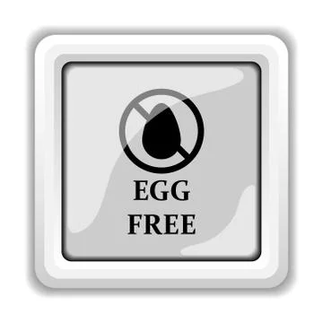 Egg free icon. internet button on white background.. Stock Illustration