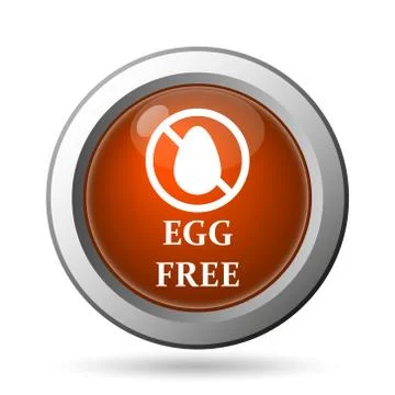 Egg free icon. internet button on white background.. Stock Illustration