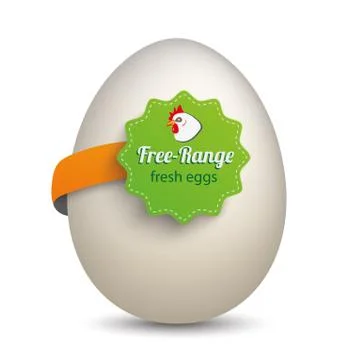 Egg Free Range Label Stock Illustration